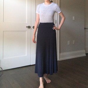 Navy Blue Maxi Skirt